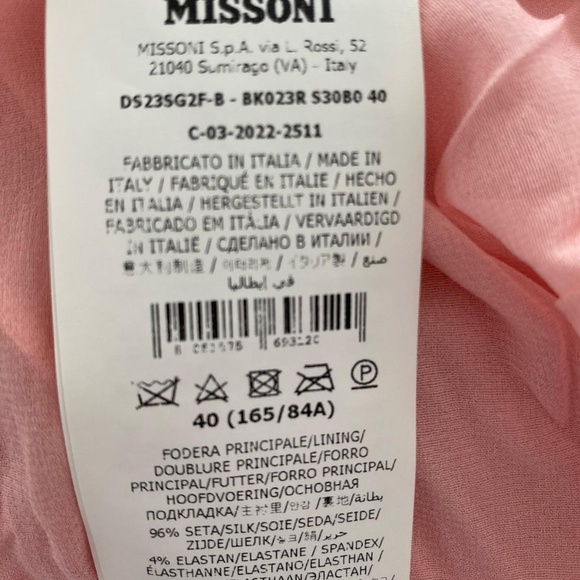 MISSONI Sleeveless Pink Stripe Silk Mini Dress - Size US4 - MSRP $1495 - BNWT - Picture 14 of 15